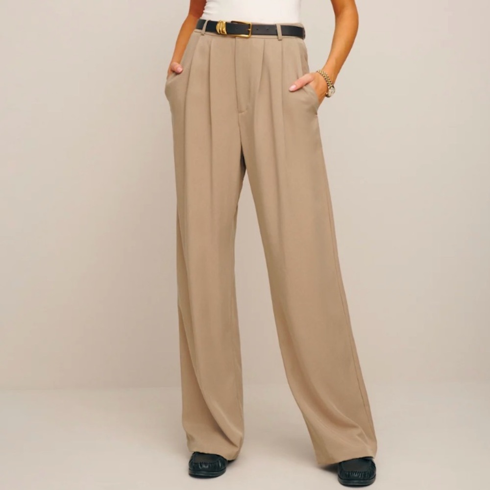 Reformation Mason Pants Size US 4 - cream colour